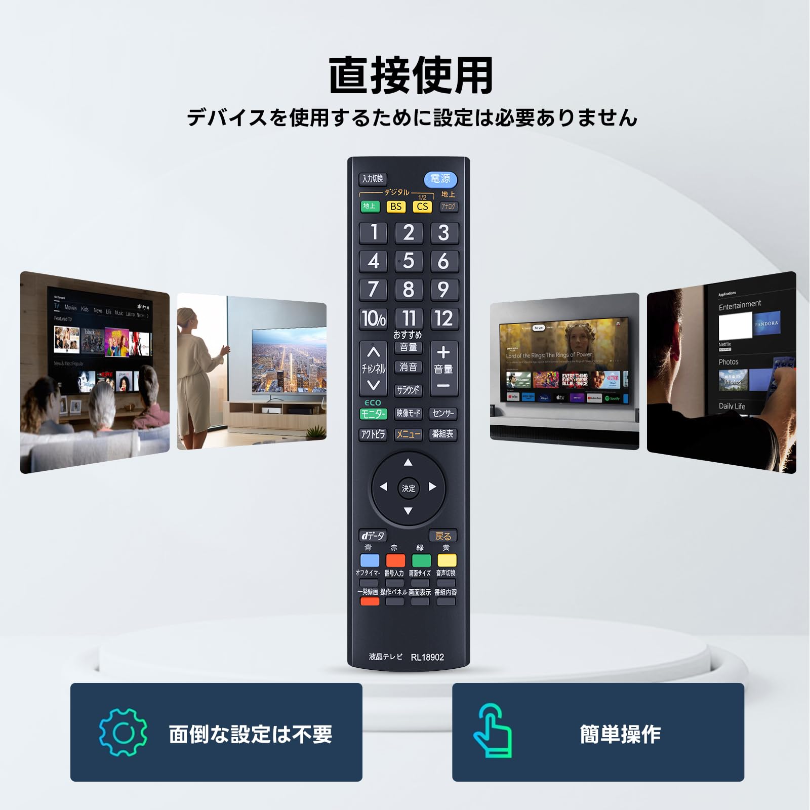 Amazon | テレビリモコン RL18902 for Mitsubishi Electric 三菱電機